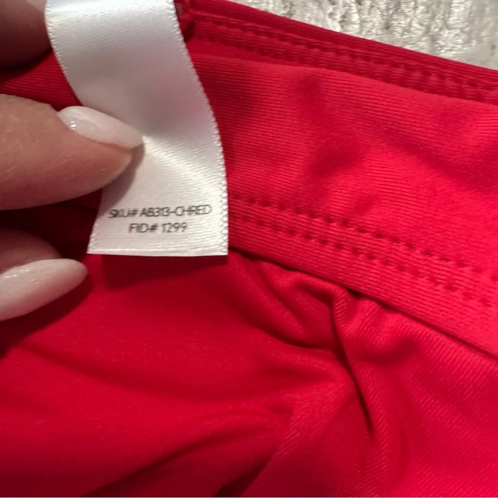 Andie Swim the Banded Cheeky Bikini Bottom‎ NWT size XL Cherry Red Swimsuit